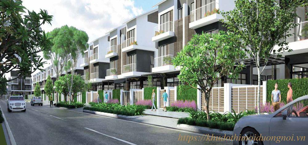 Tuyến phố nội khu biệt thự đô nghĩa nam cường sol lake villa