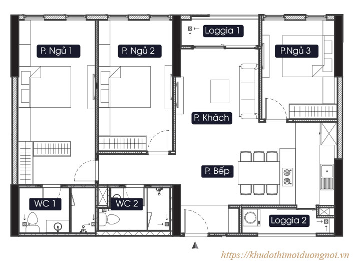 Chung cư anland lakeview dương nội mặt bằng chi tiết căn hộ a4 diện tích 98.02m2