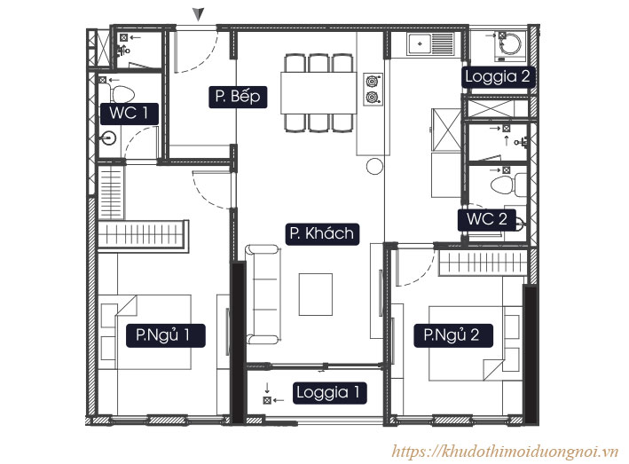 Chung cư anland lakeview dương nội mặt bằng chi tiết căn hộ a5 diện tích 73.36m2