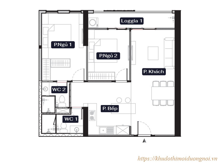 Chung cư anland lakeview nam cường mặt bằng chi tiết căn hộ b2 diện tích 73.59m2