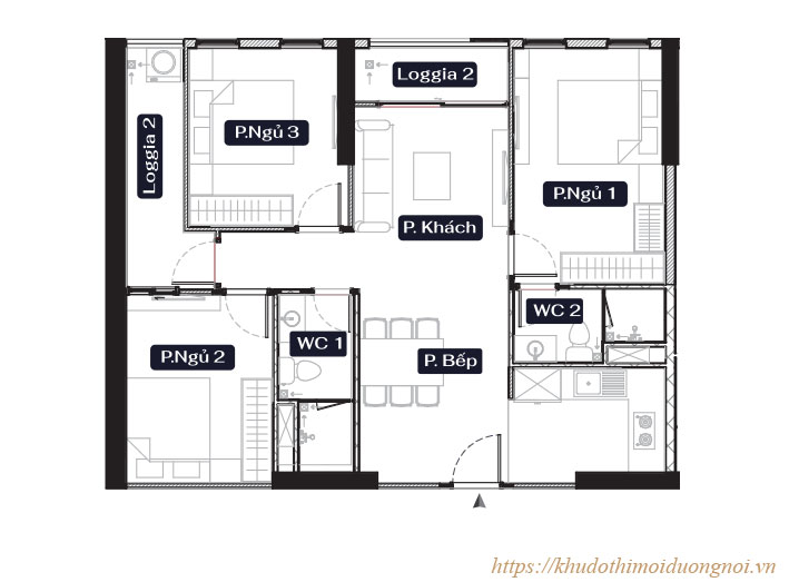Chung cư anland lakeview nam cường mặt bằng chi tiết căn hộ b3 diện tích 81.9m2