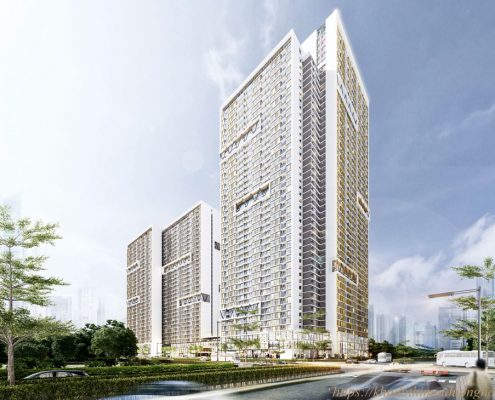 Chung cư anland lakeview phối cảnh tòa tháp a b c d