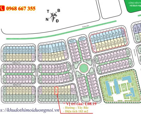 Vị trí biệt thự nam cường an Khang Villa 183m2 chuyển nhượng
