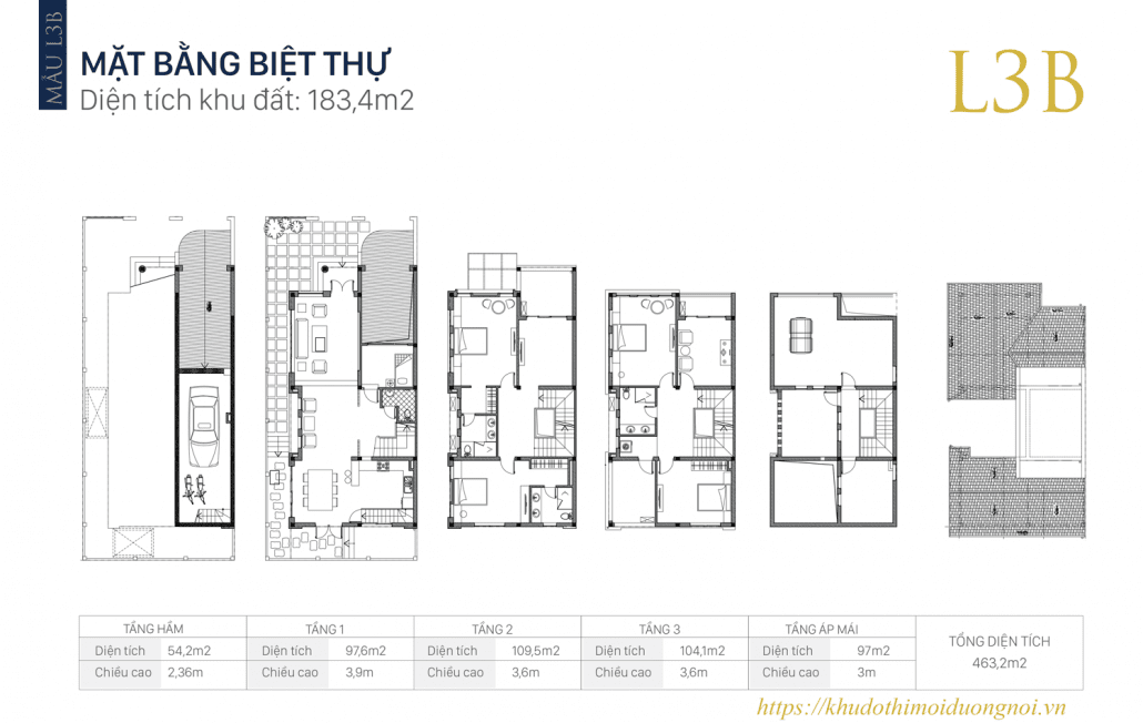 Mẫu thiết kế biệt thự an khang villa 183m2