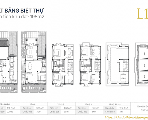 Mẫu thiết kế biệt thự an khang villa 198m2