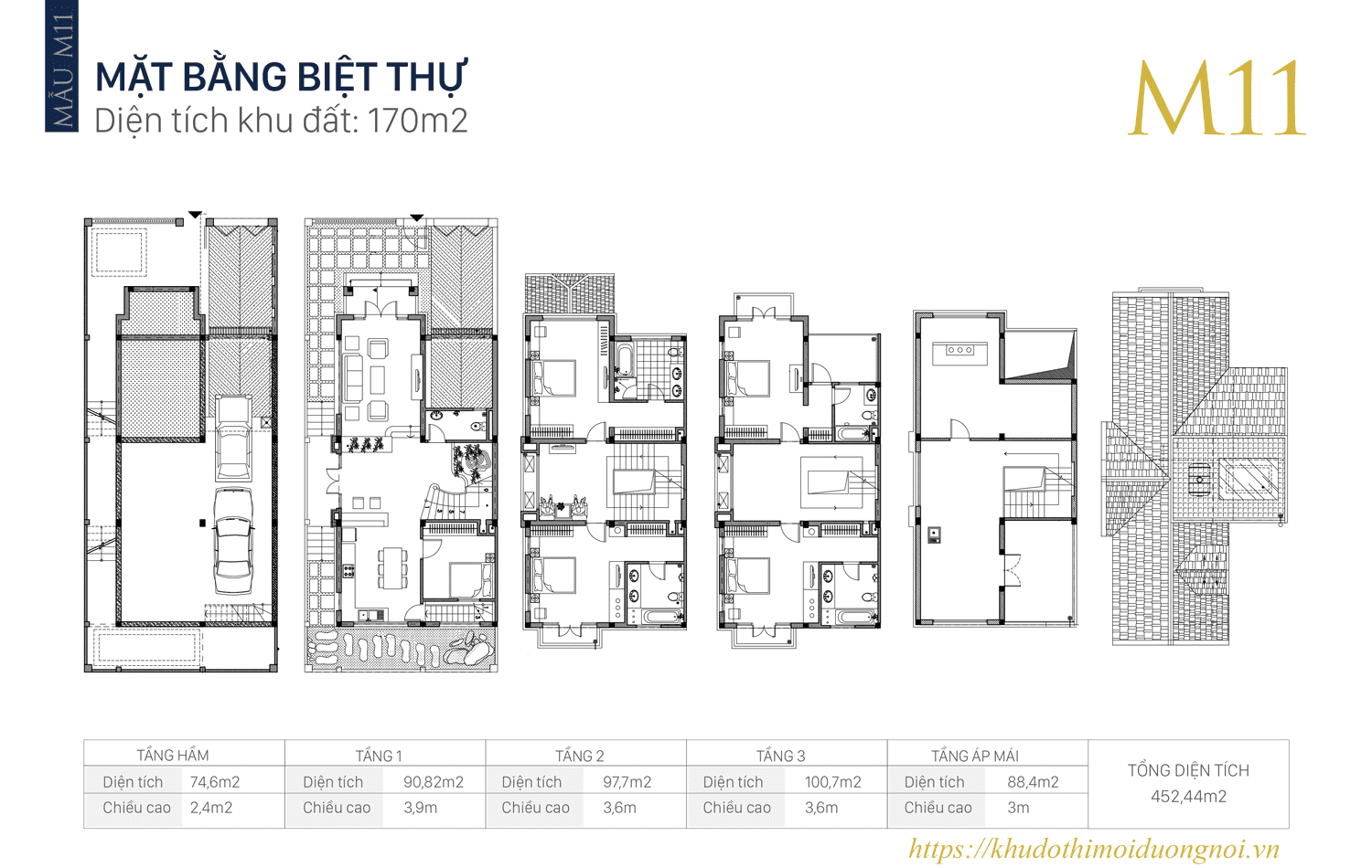 Mẫu thiết kế biệt thự an khang villas 170m2