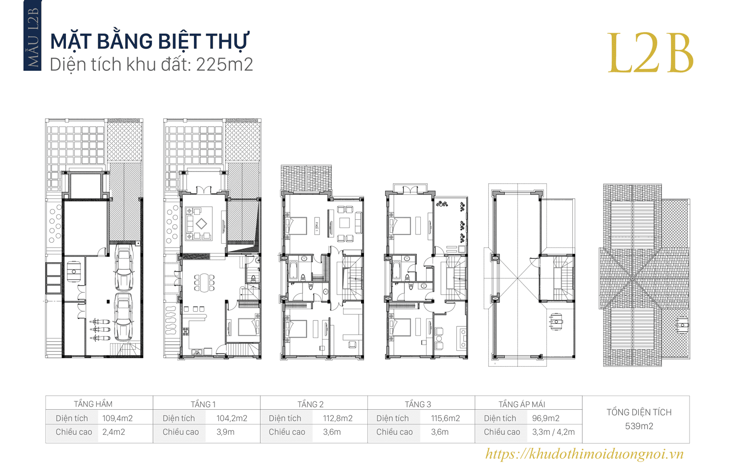 Mẫu thiết kế biệt thự an khang villas 225m2