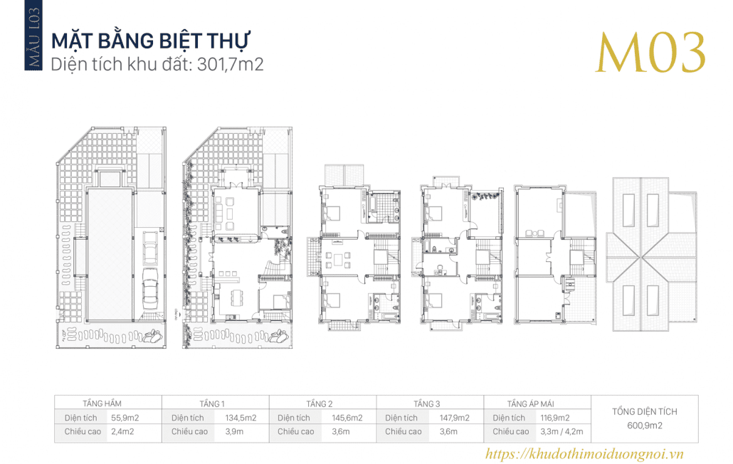 Mẫu thiết kế biệt thự an khang villas 301m2