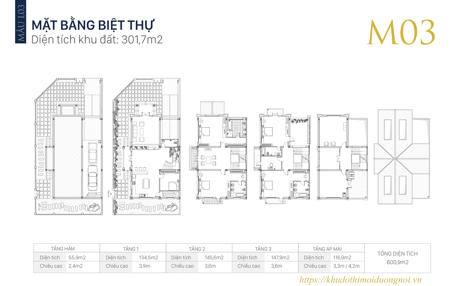 Mẫu thiết kế biệt thự an khang villas 301m2