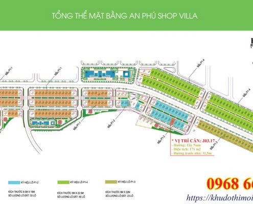 Vị trí biệt thự an phú shop villa căn j03.17 diện tích 171m2 giá rẻ