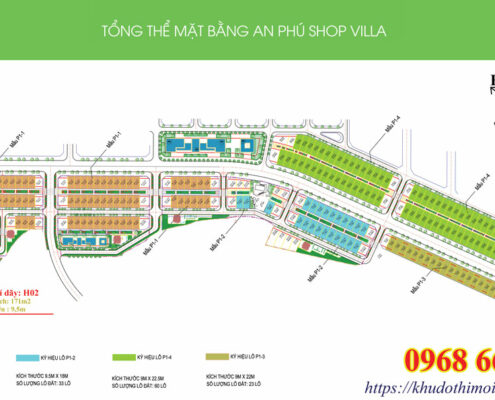 Vị trí dãy H02 An Phú Shop Villa