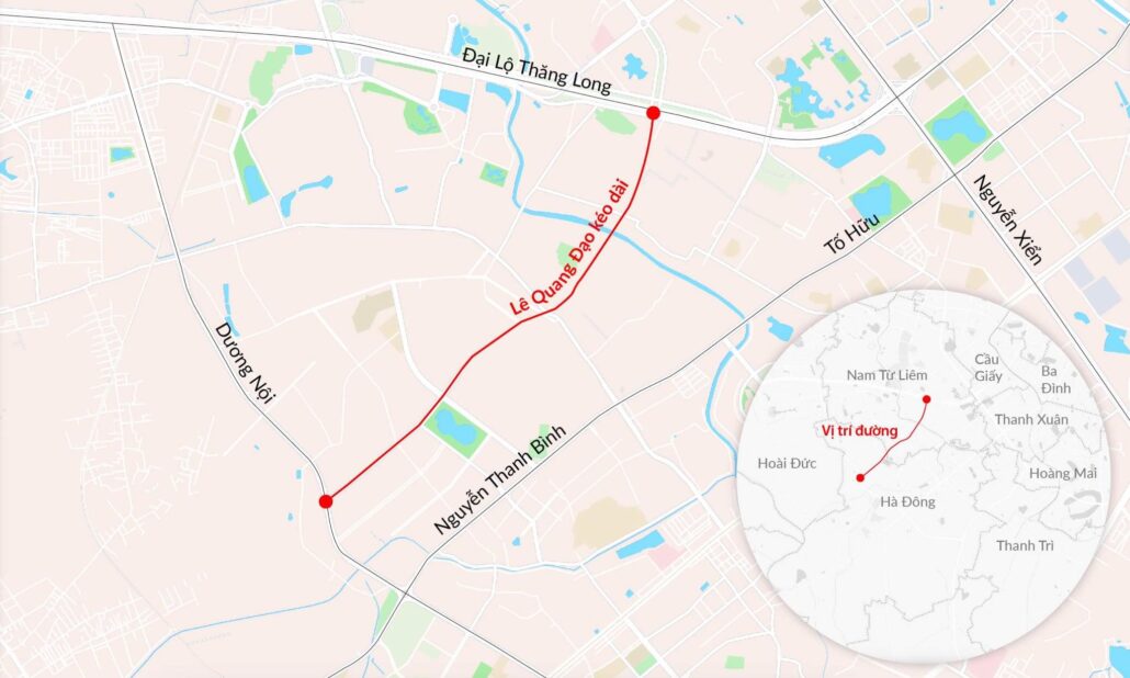 Đường kết nối hai quận phía tây nam Hà Nội thành hình